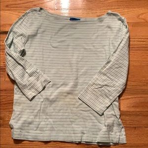 So Blue Sigrid Olsen 3/4 sleeve tee- size M